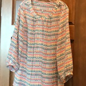 Breezy rainbow colored blouse